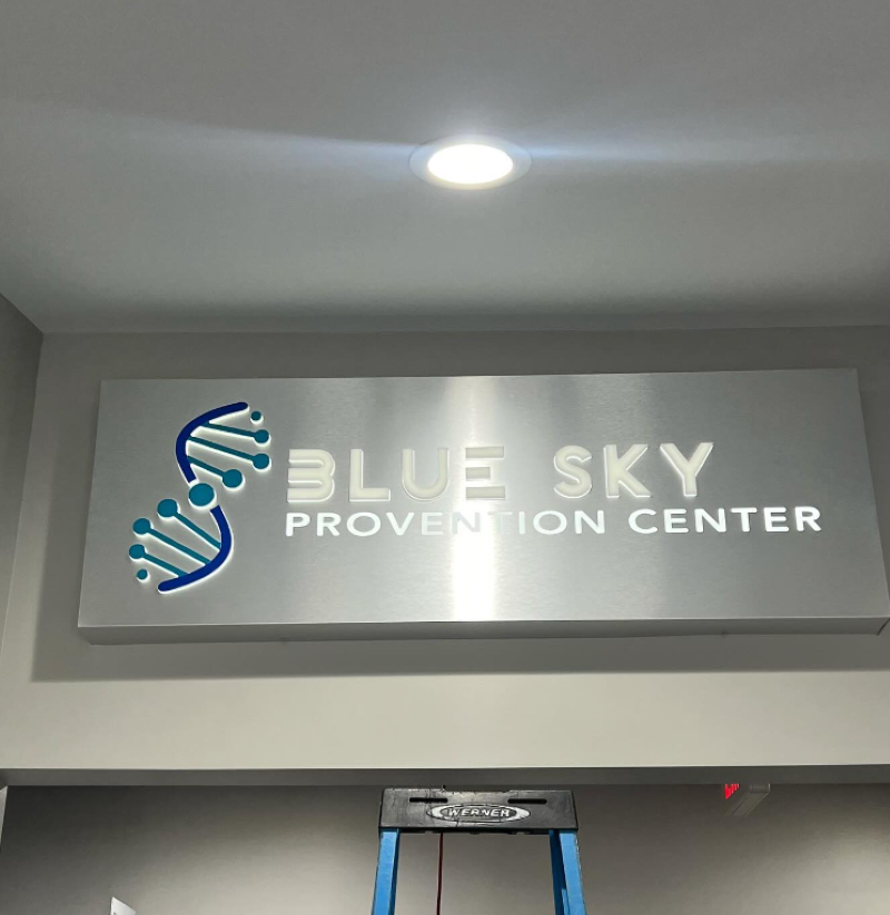 Blue Sky Interior Signage
